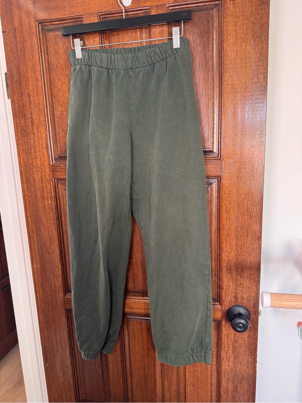 Brandy Melville Olive Green Elastic Waist Joggers